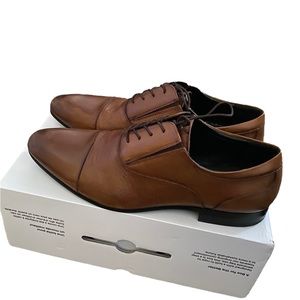 Aldo Men's Cap Toe Blucher Dress Shoe in Light Brown